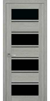 МЕЖКОМНАТНЫЕ ДВЕРИ Мода ПВХ ULTRA Элиза с черным стеклом